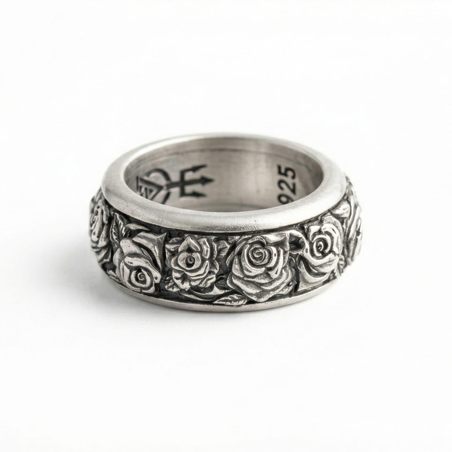 Rose Spinner Band Ring
