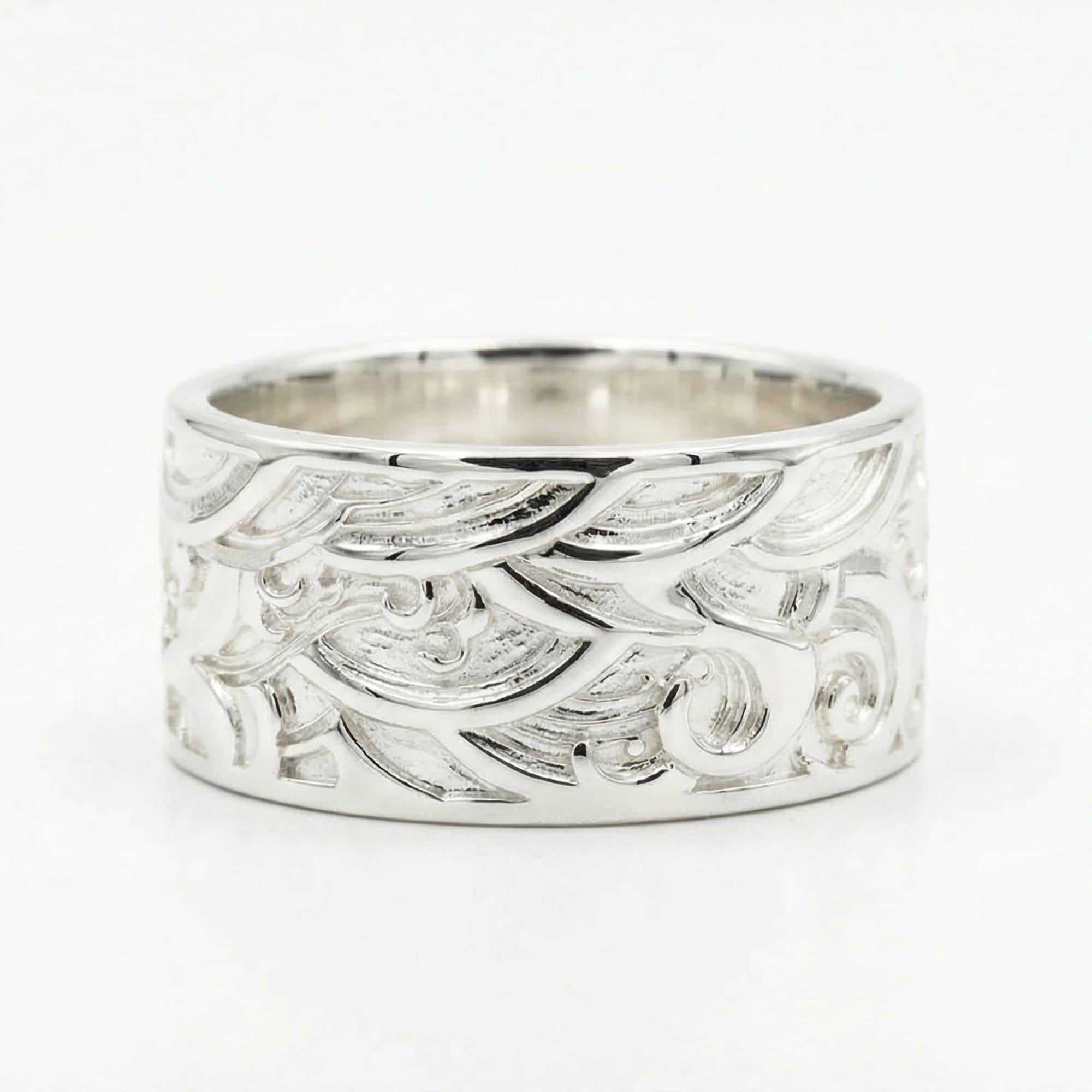 Baroque Wave Band Ring