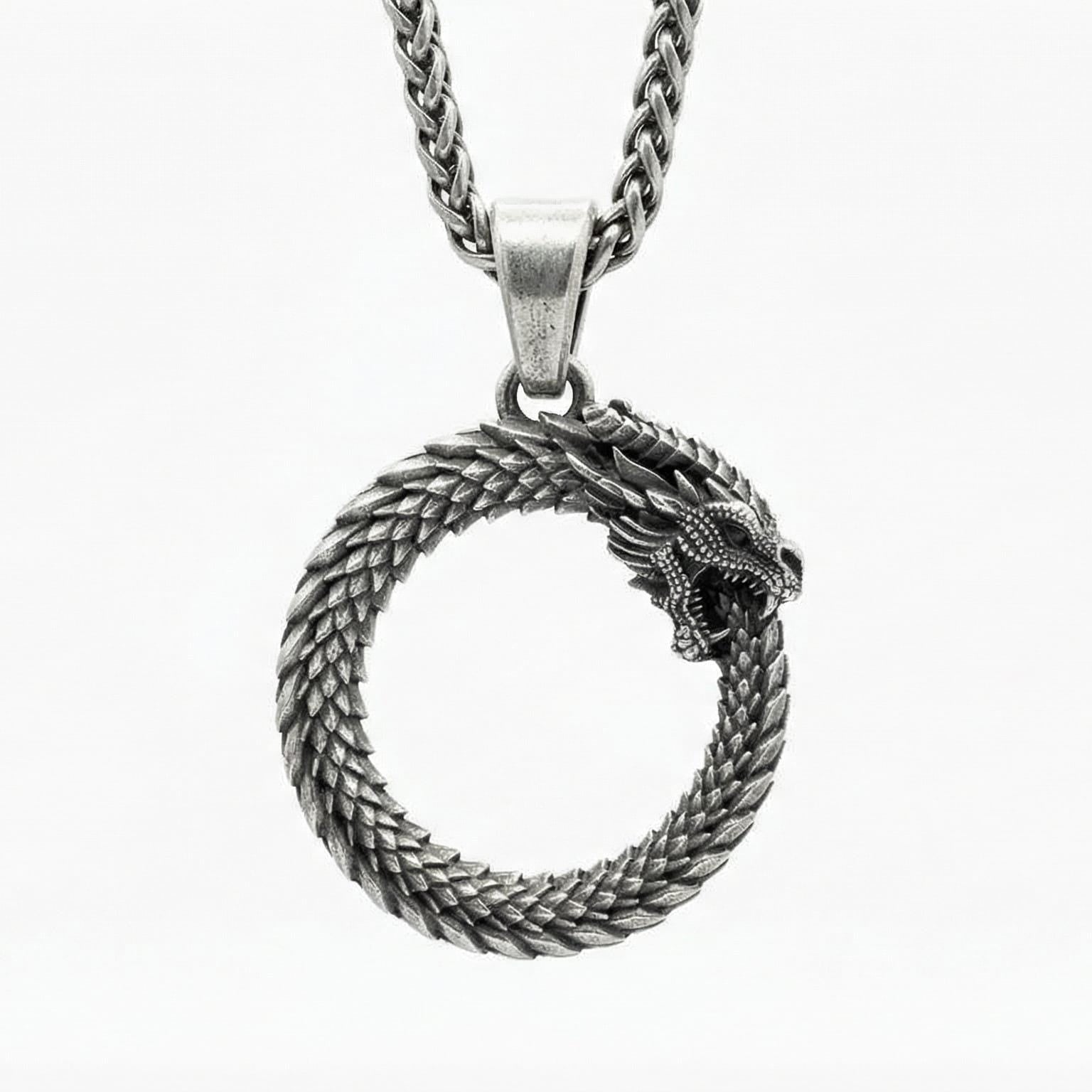 Ouroboros Dragon Pendant