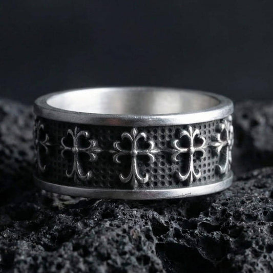 Gothic Cross Band Ring