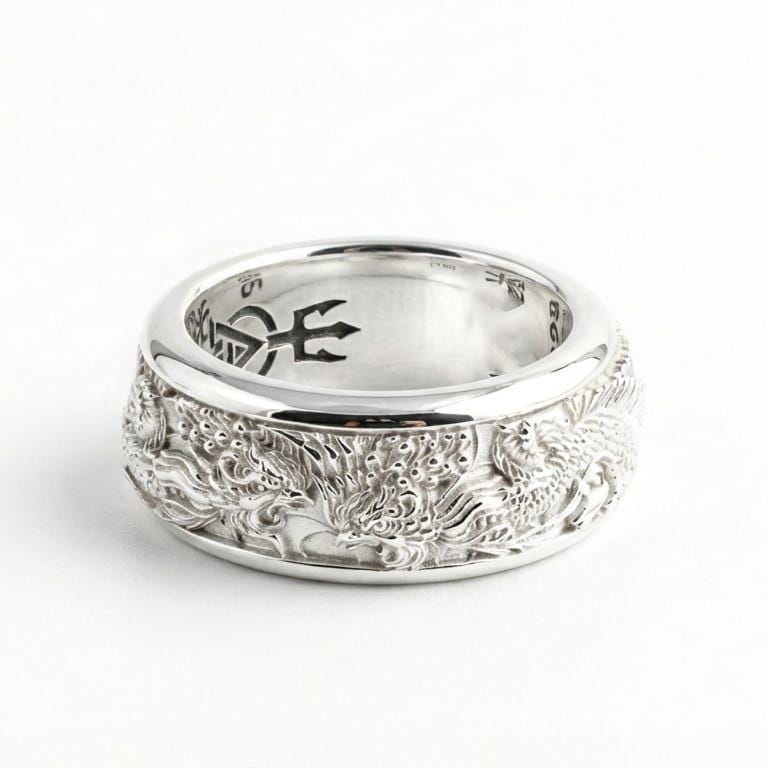 Rotating Phoenix Band Ring