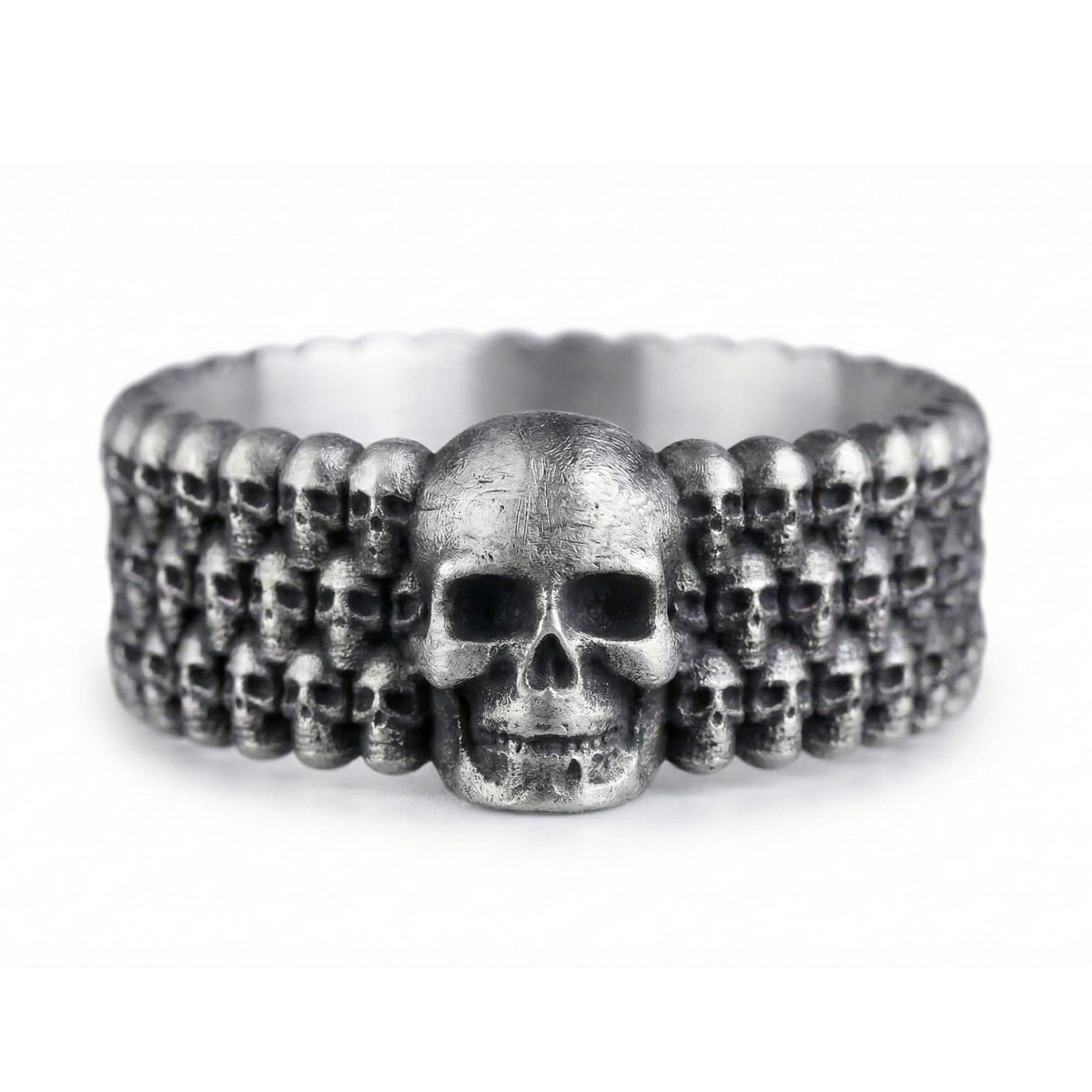 Mini Skull Bead Band Ring