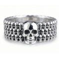 Load image into Gallery viewer, Mini Skull Bead Band Ring

