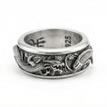 Load image into Gallery viewer, Rotating Dragon & Carp Band Ring
