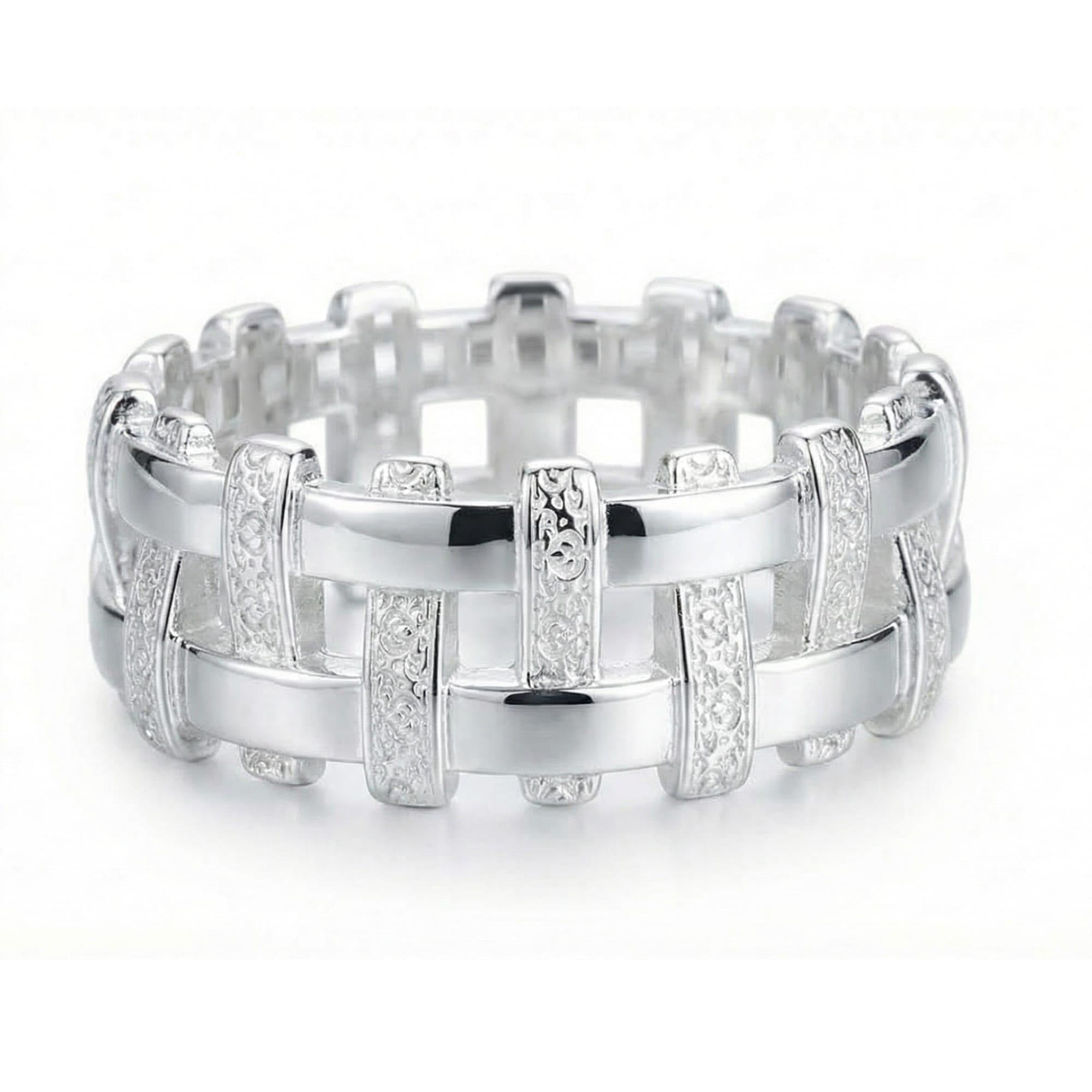 Wicker Cross Band Ring