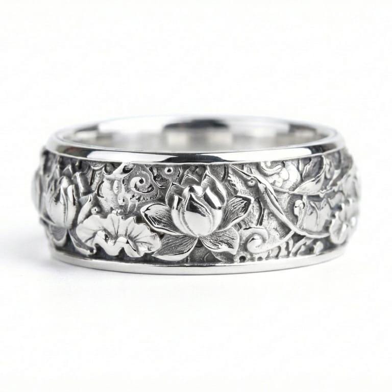 Lotus Flower Band Ring