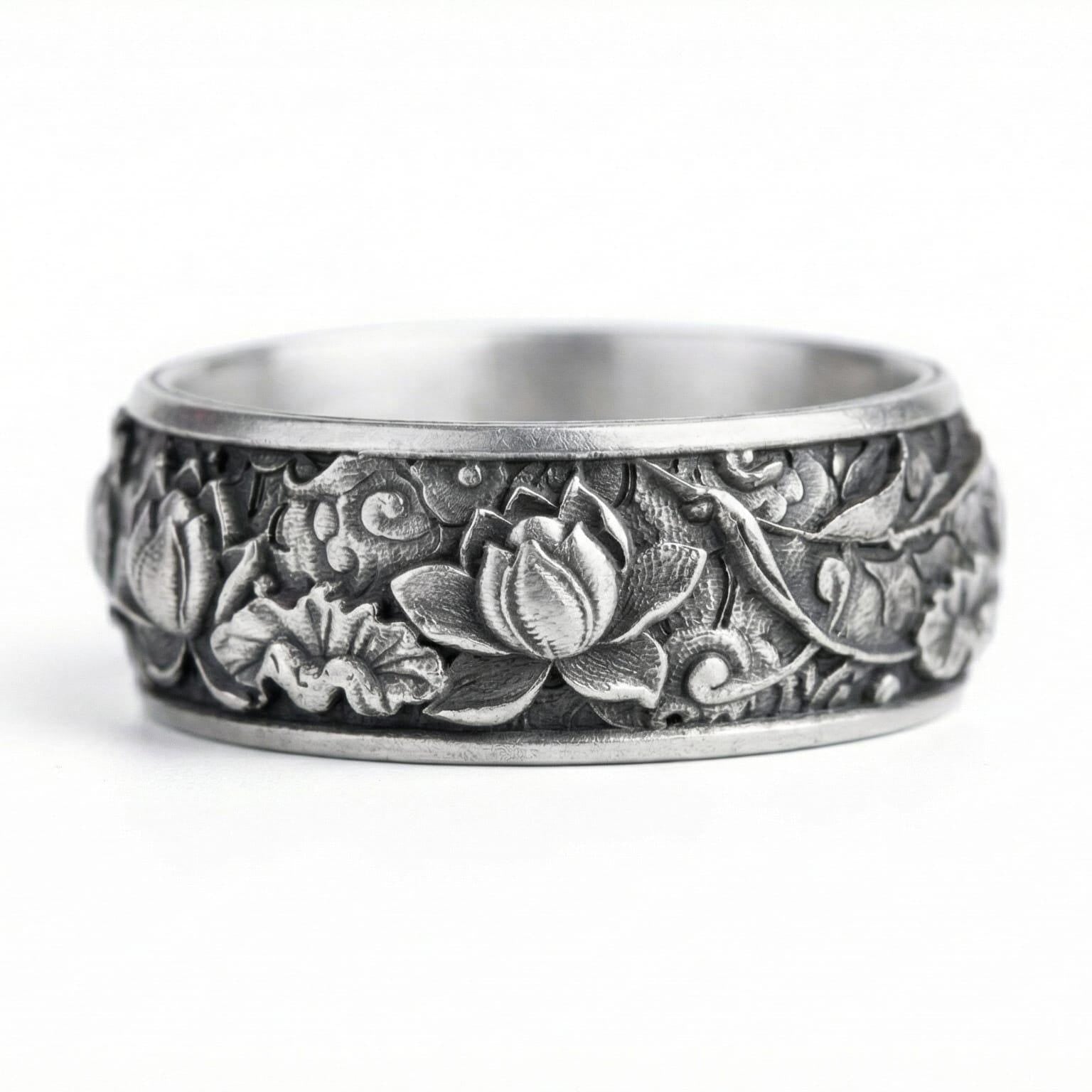 Lotus Flower Band Ring