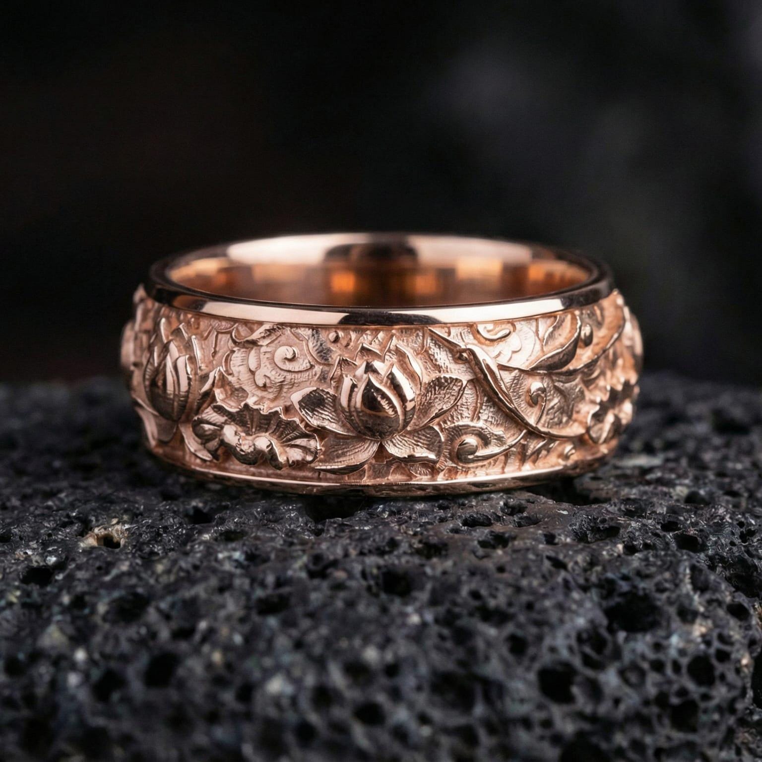 Lotus Flower Band Ring