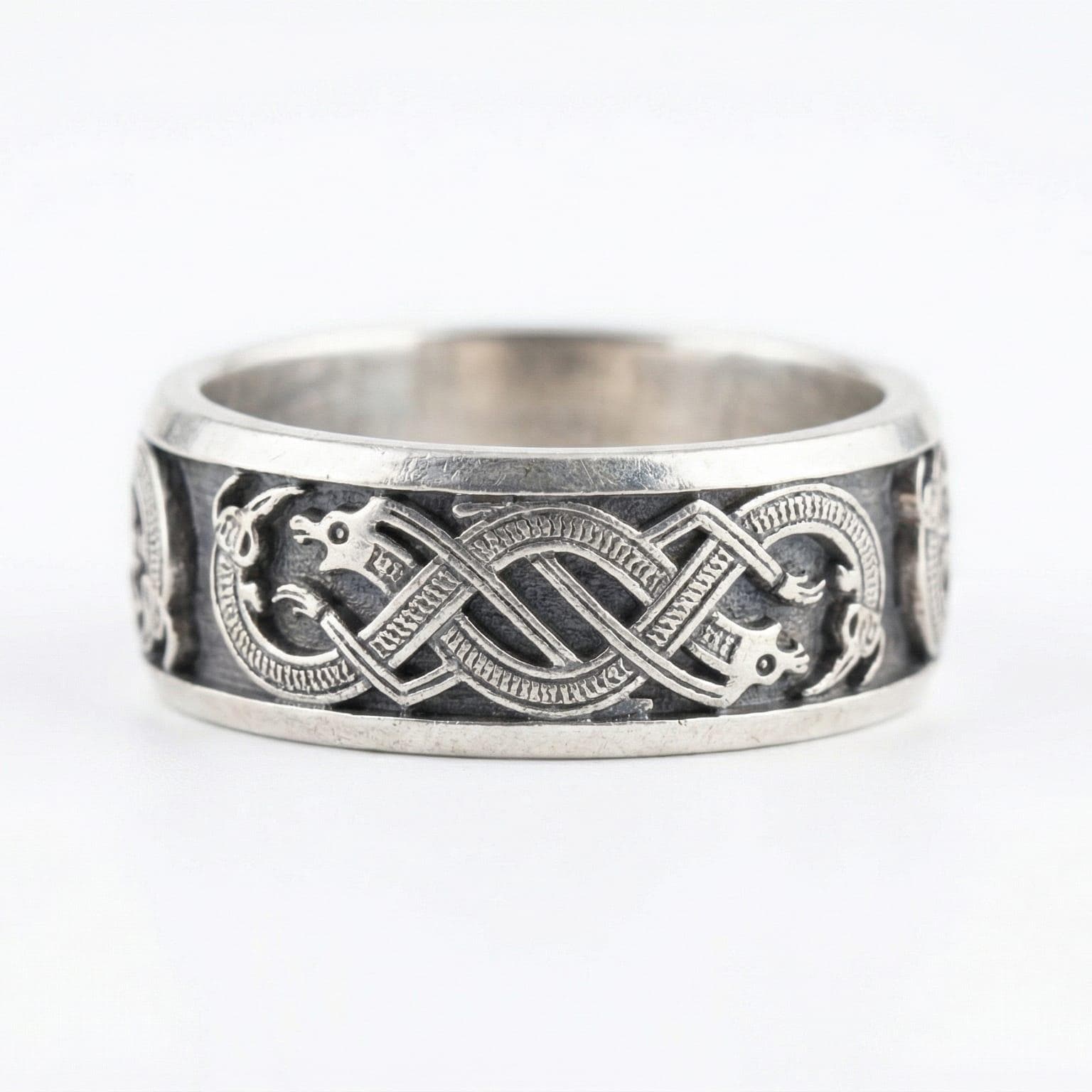 Slavic Dragon Band Ring