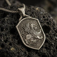 Load image into Gallery viewer, Griffin Shield Pendant Necklace – Guardian Symbol Medallion
