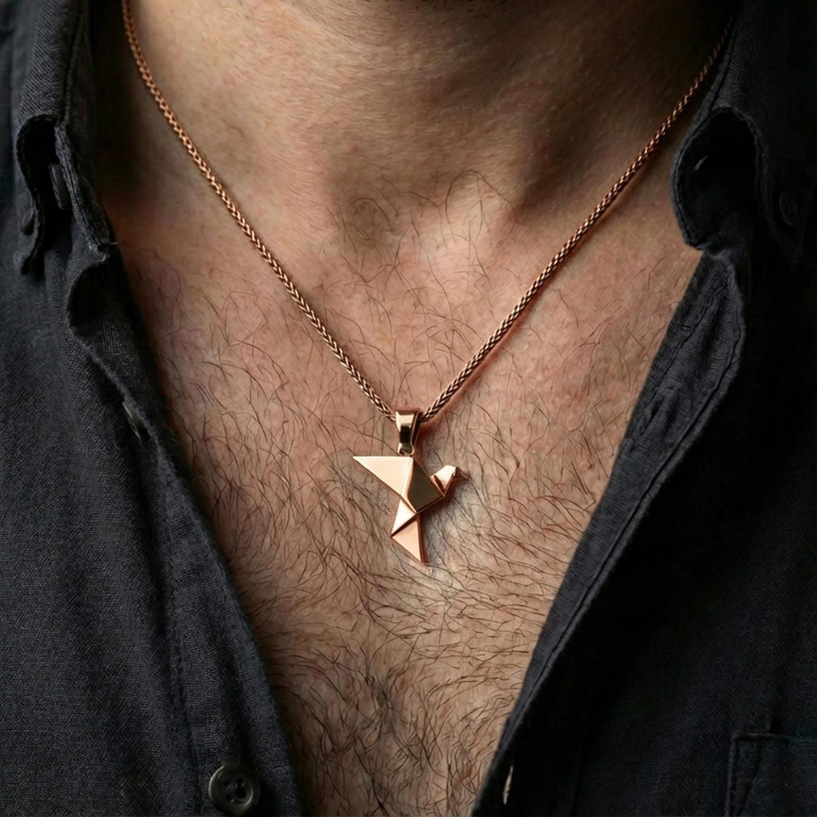 Origami Sparrow Pendant