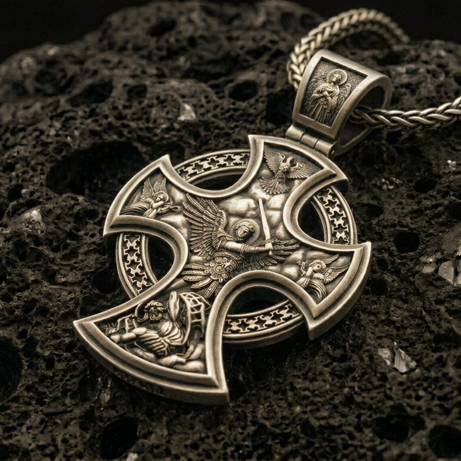 Two-Sided Cross Pendant