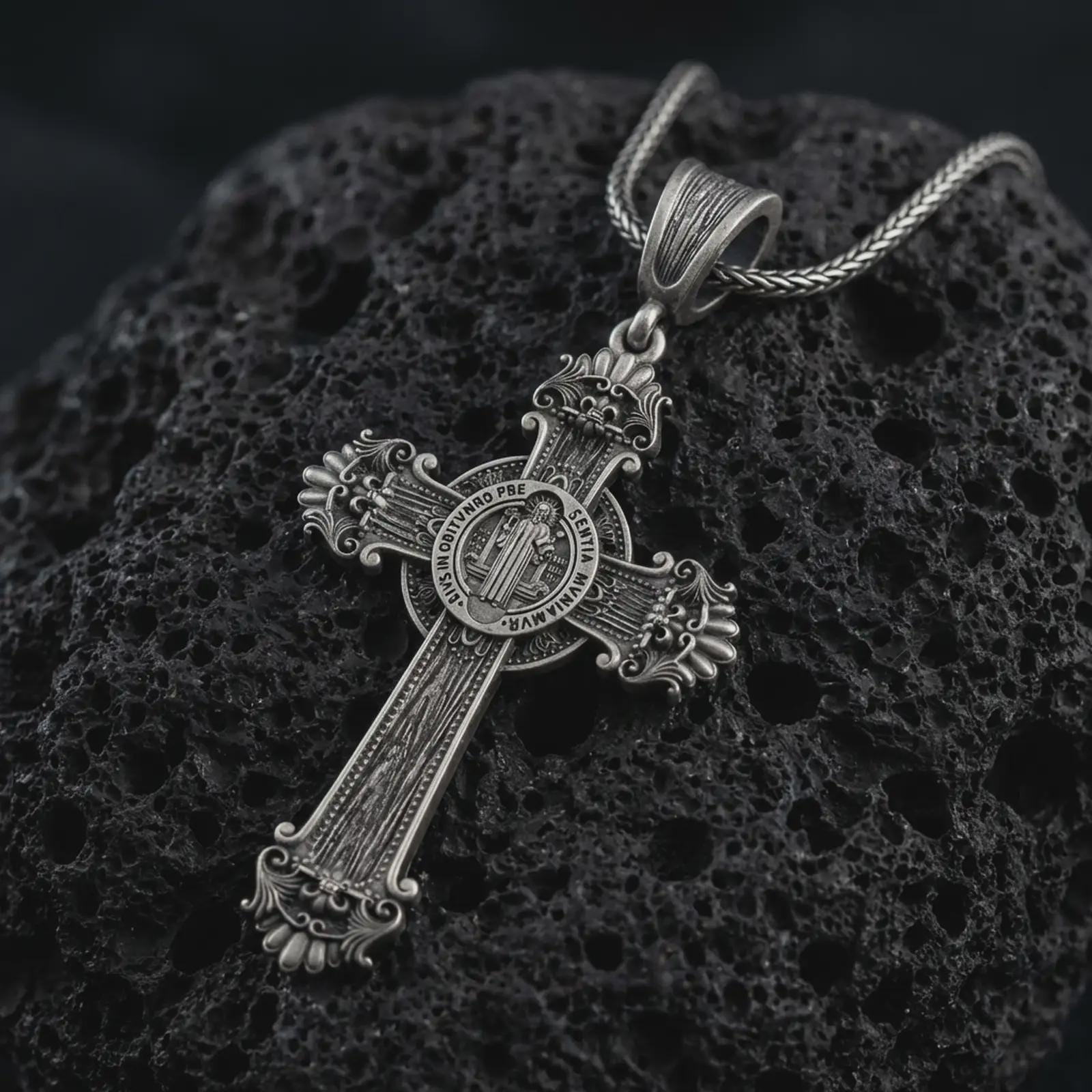 Gothic Crucifix Cross Pendant