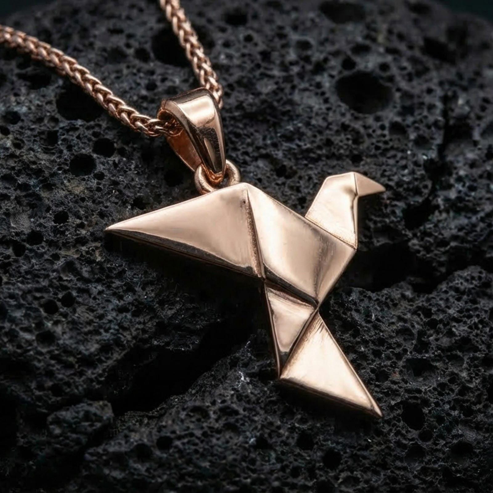 Origami Sparrow Pendant