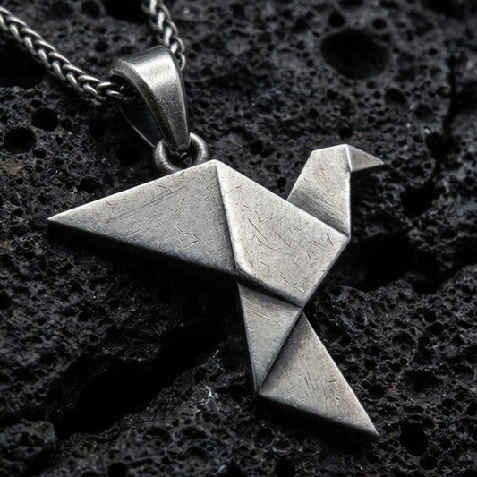 Origami Sparrow Pendant