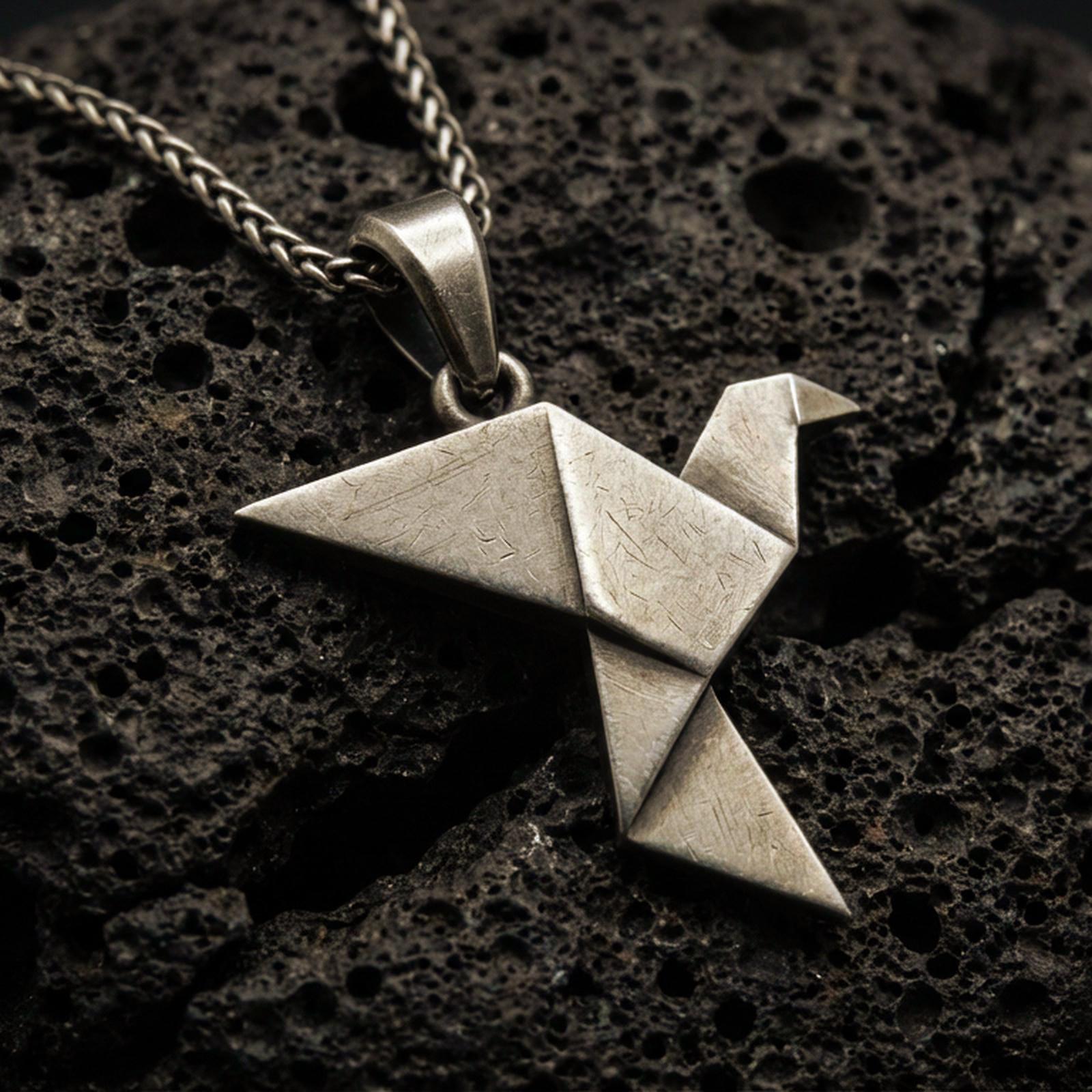 Origami Sparrow Pendant
