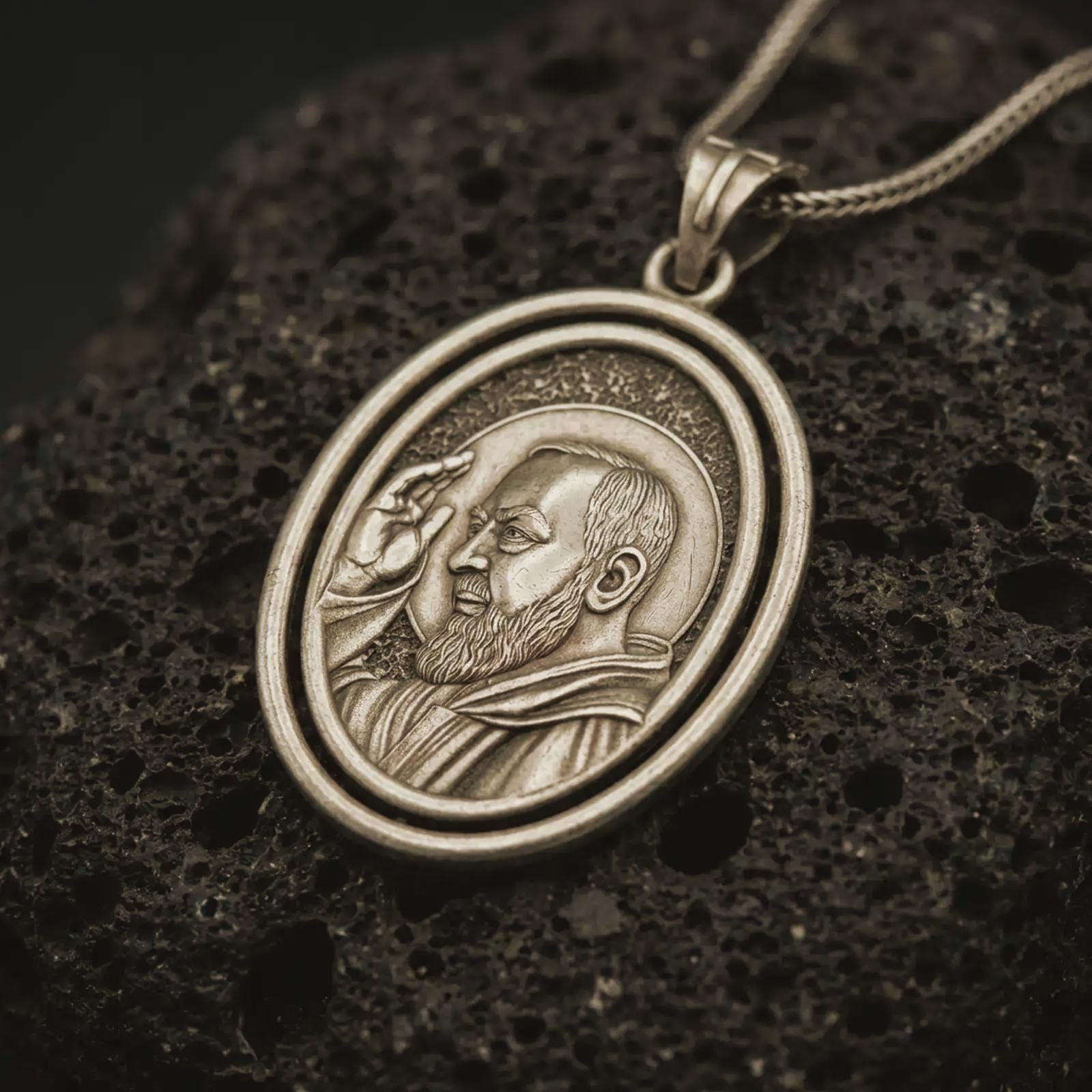 Spinning Padre Pio Pendant