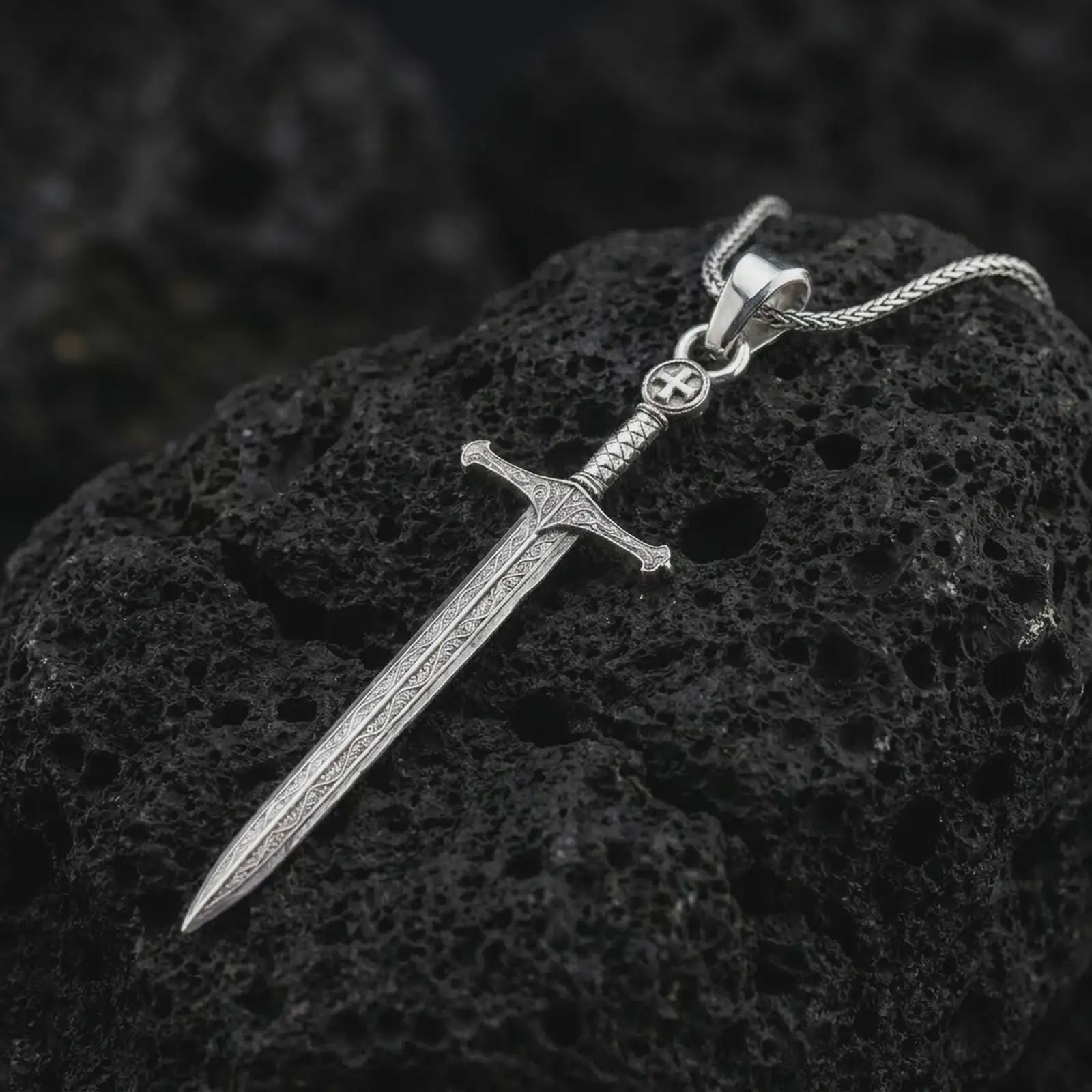 Medieval Sword Pendant | Angelios Jewelry