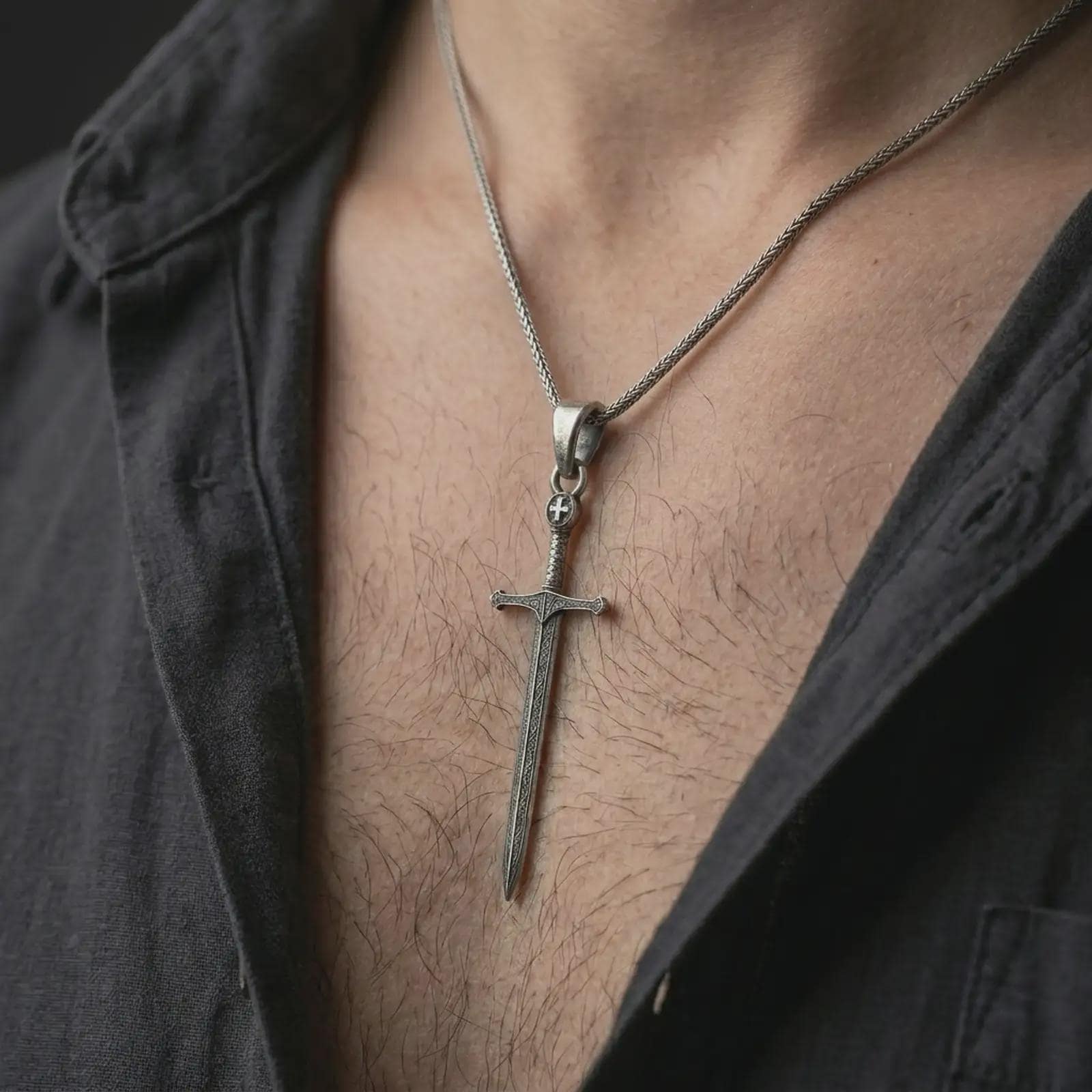 Medieval Sword Pendant | Angelios Jewelry