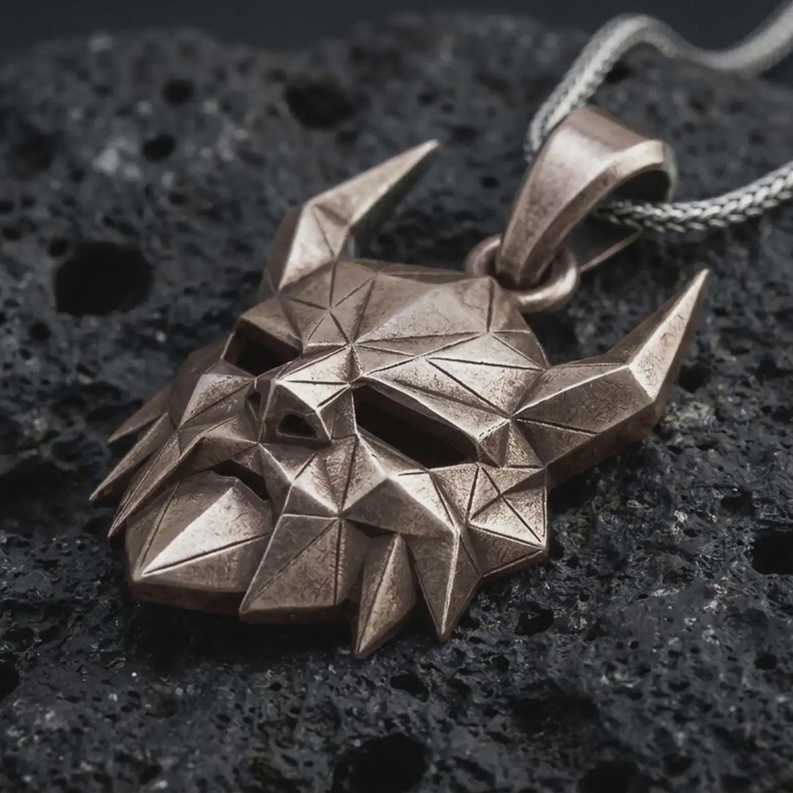 Surtur Pendant Necklace, Sterling Silver Norse Fire Giant Jewelry, Ragnarok Amulet Gift for Men