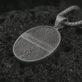 Load image into Gallery viewer, Saint Homobonus Medal Necklace, Sterling Silver Patron Saint of Business Owners, Catholic Merchant Pendant
