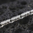 Load and play video in Gallery viewer, Greek Key Bracelet for Men, Sterling Silver Meander Bar Link Chain, Ancient Greek Jewelry Gift
