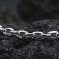 Load and play video in Gallery viewer, 925 Sterling Silver Anchor Link Chain Necklace, Mariner Chain for Men, Oxidized Nautical Silver Jewelry
