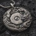 Load and play video in Gallery viewer, Dragon and Phoenix Pendant, Sterling Silver Yin Yang Bagua Necklace, Chinese Feng Shui Jewelry Gift
