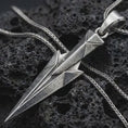 Load and play video in Gallery viewer, Gungnir Pendant Necklace, Sterling Silver Odin Spear Jewelry, Viking Norse Amulet Gift for Men

