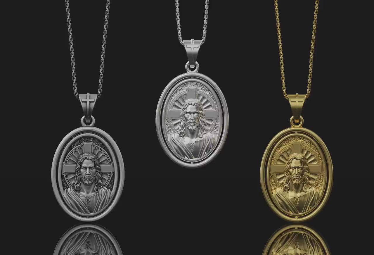 Rotating Jesus Pendant