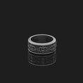 Load and play video in Gallery viewer, Floral Victorian Style Rotating Wedding Band Ring - Customizable Finish - Engraving Available - Personalized Gift

