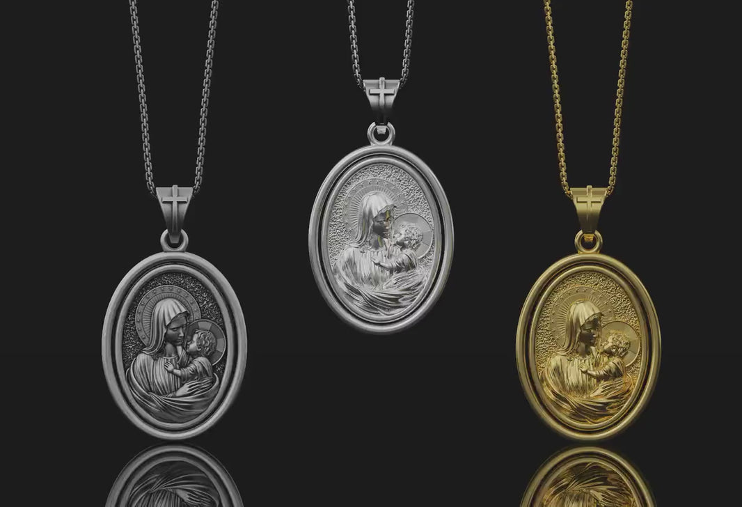 Rotating Mother Mary Pendant