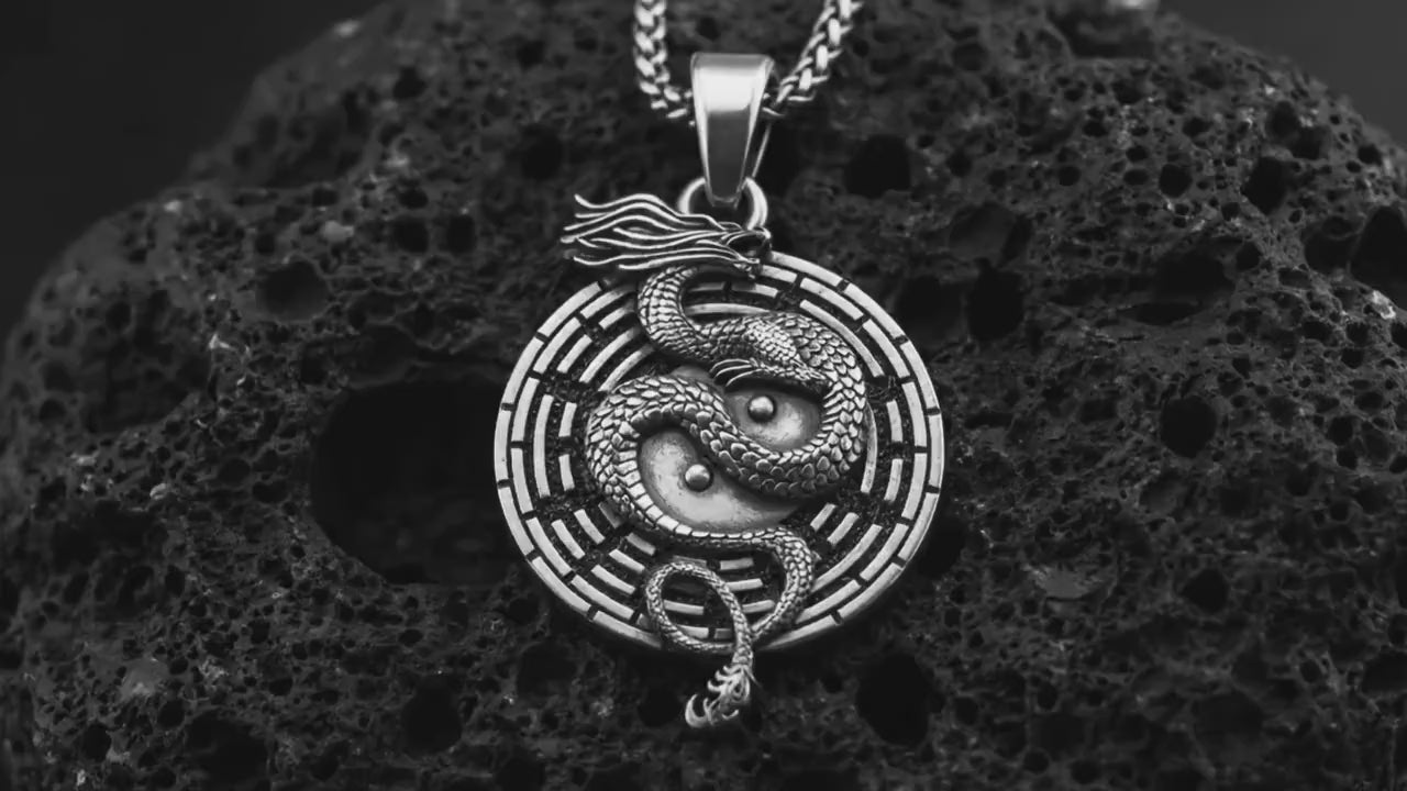Yin Yang Dragon Pendant