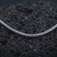 Load and play video in Gallery viewer, Foxtail Chain Necklace, Sterling Silver Italian Wheat Necklace, 2.70mm Men’s Gift
