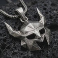 Load and play video in Gallery viewer, Helm of Awe Mask Pendant, Sterling Silver Aegishjalmur Viking Jewelry, Norse Protection Gift for Men
