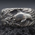 Load and play video in Gallery viewer, Dolphin Ring, Sterling Silver Ocean Wave Band, Nautical Couple Ring, Sea Life Jewelry Gift
