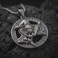 Load and play video in Gallery viewer, Trinacria Pendant, Sterling Silver Sicilian Triskelion Necklace, Medusa Medallion, Sicily Jewelry
