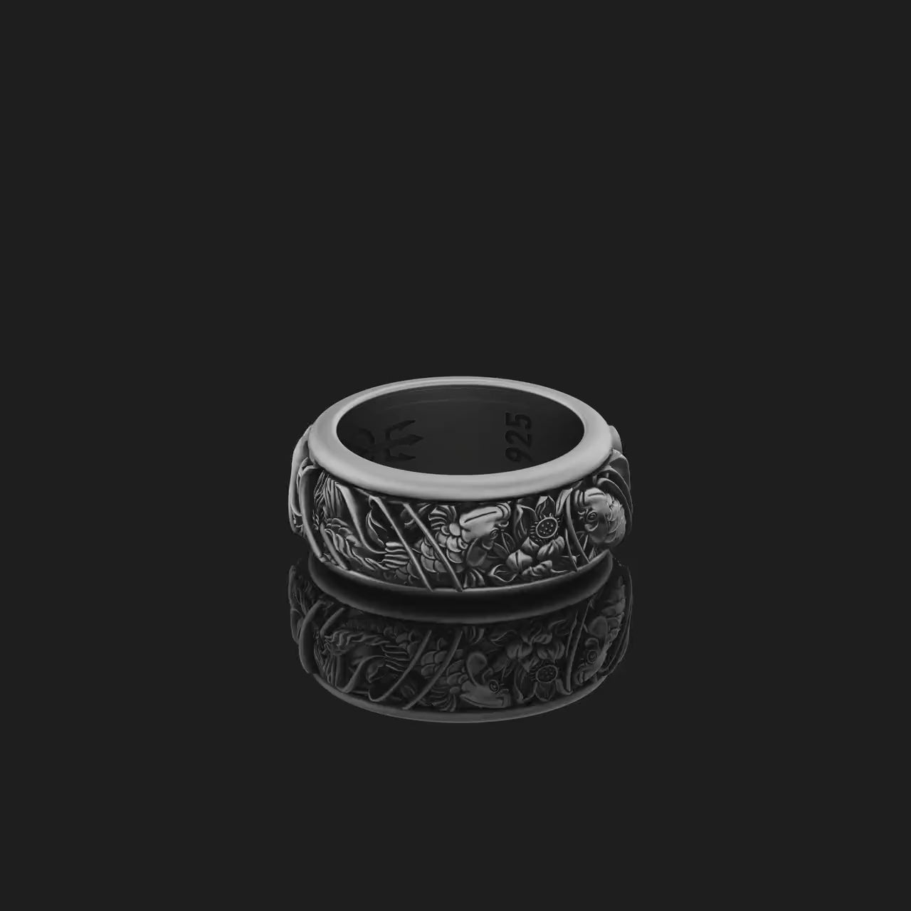 Rotating Koi Fish Band Ring