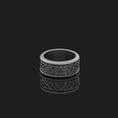 Video in Galerie-Betrachter laden und wiedergeben, Rotating Celtic Knot Ring, Spinning Wedding Band, Viking Inspired, Personalized Customizable Design
