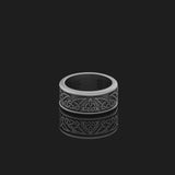 Rotating Celtic Knot Ring, Spinning Wedding Band, Viking Inspired, Personalized Customizable Design
