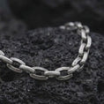 Load and play video in Gallery viewer, 925 Sterling Silver Anchor Link Bracelet for Men, Oxidized Mariner Chain Bracelet, Handmade Nautical Jewelry
