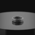 Load and play video in Gallery viewer, Engraved Sterling Silver Band Ring – Ornamental Scroll Pattern Statement Jewelry

