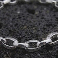 Load and play video in Gallery viewer, Greek Key Bracelet for Men, Sterling Silver Circular Meander Link Chain, Ancient Greek Jewelry Gift
