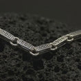 Load and play video in Gallery viewer, Sterling Silver Greek Key Chain Necklace, Meander Pattern Link Chain, Ancient Greek Mens Jewelry
