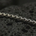Load and play video in Gallery viewer, 925 Sterling Silver Venetian Box Chain Necklace, Geometric Link Chain for Men, Minimal Everyday Silver Chain
