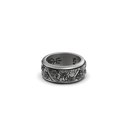 Rotating Spring Flowers Band - Engravable
