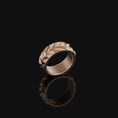 Load image into Gallery viewer, Tire Pattern Band - Engravable Rose Gold Finish
