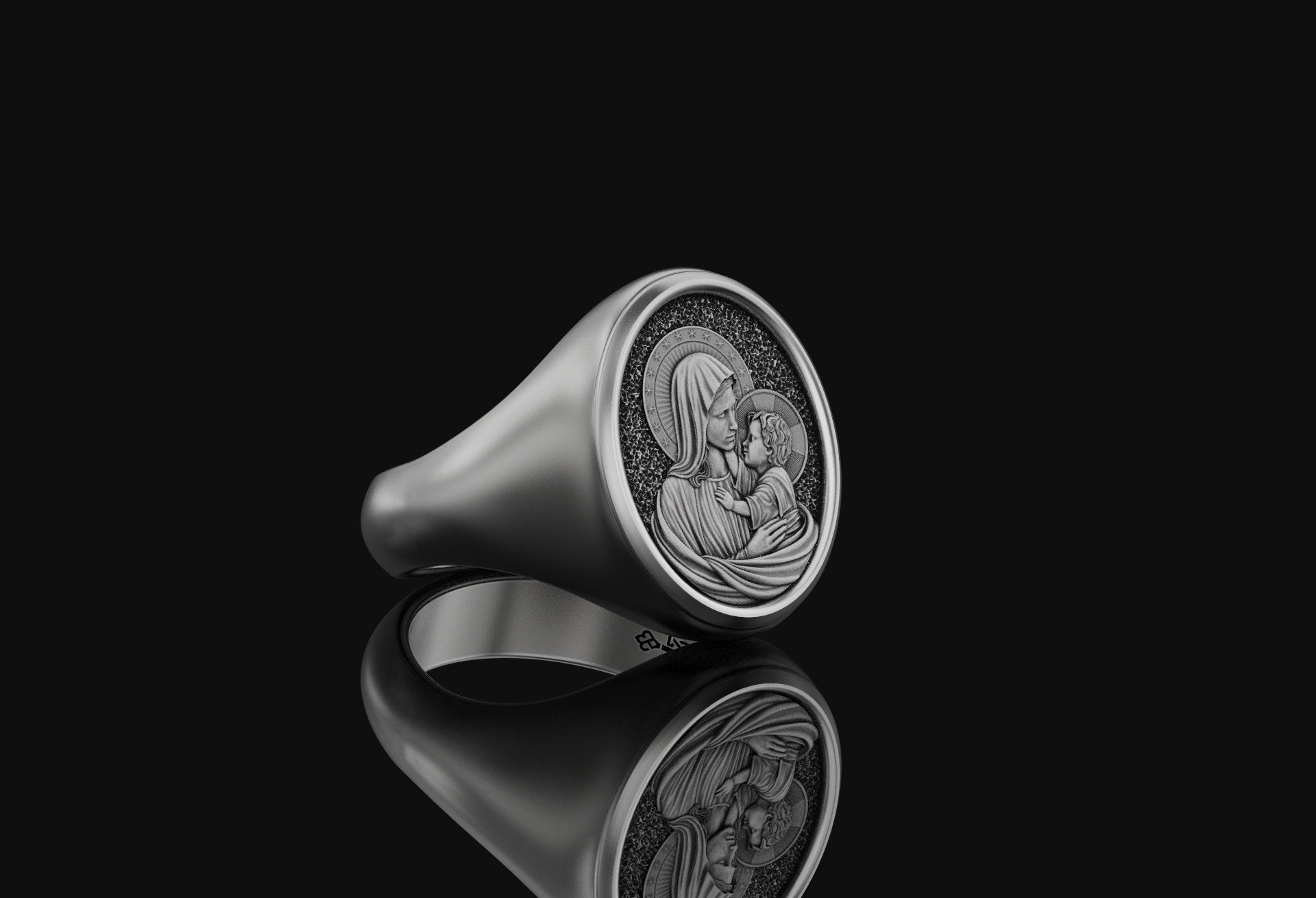 Mother Mary Signet Ring