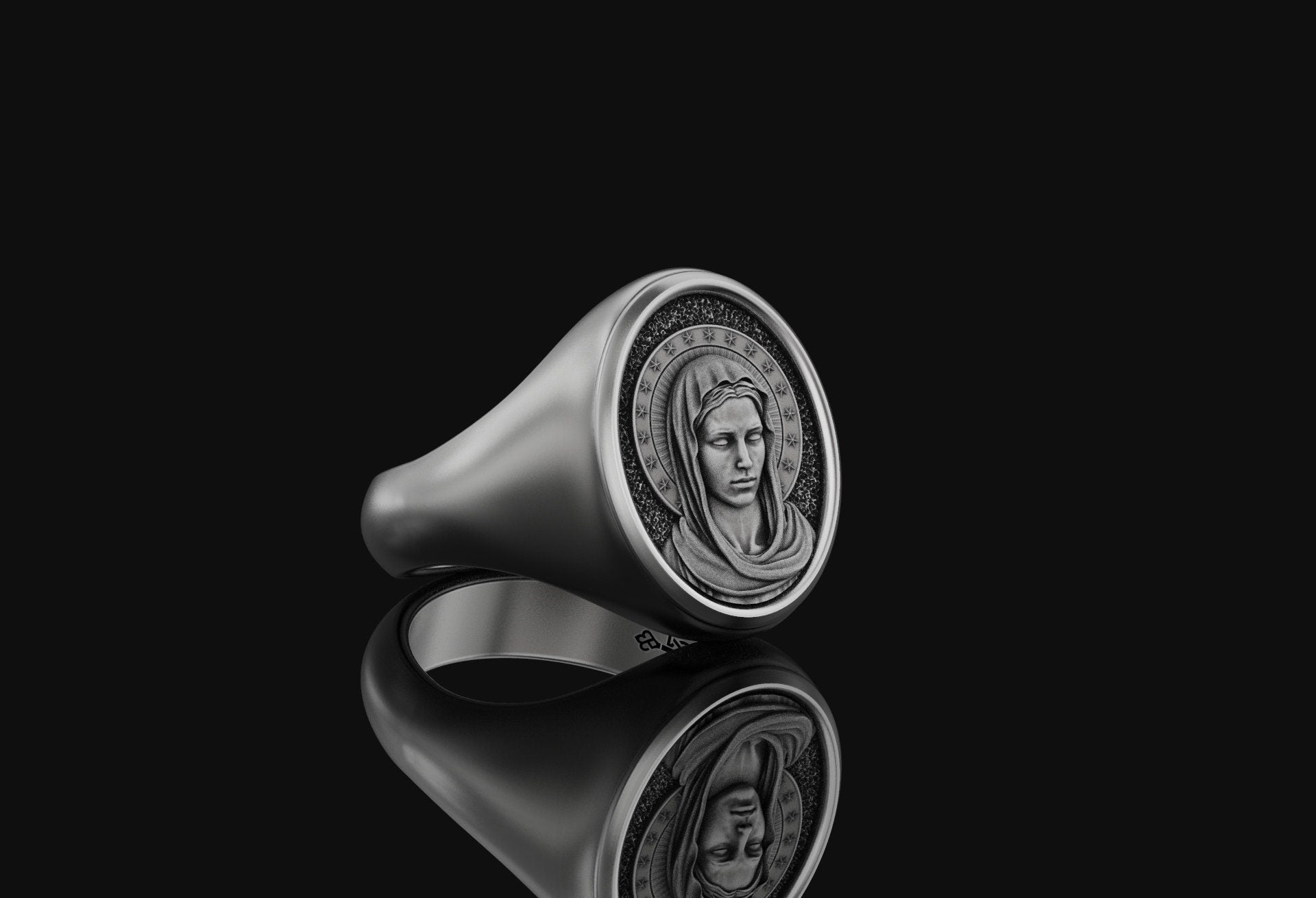 Mother Mary Signet Ring