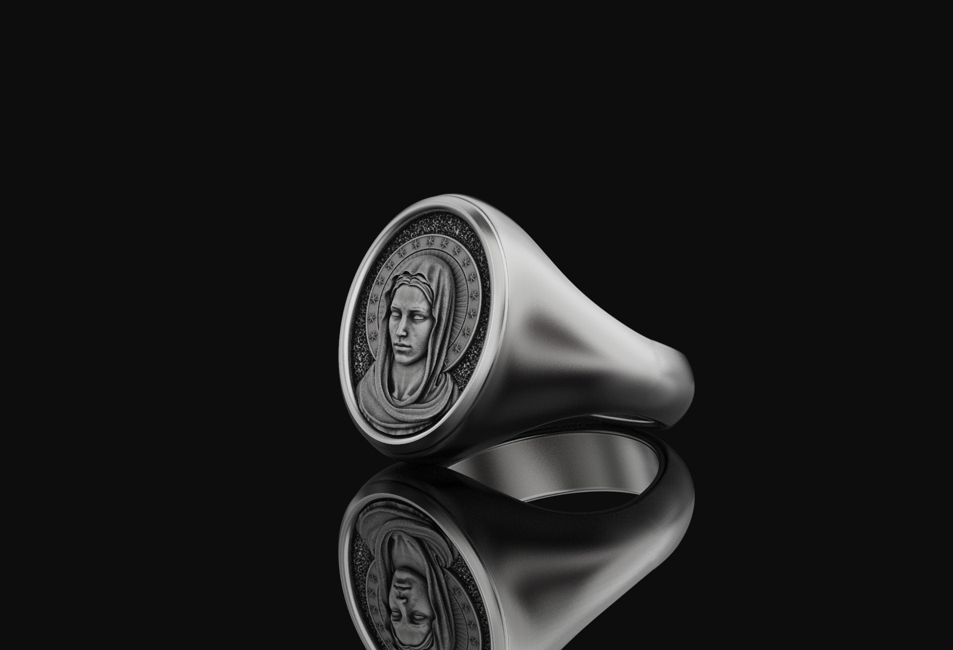 Mother Mary Signet Ring